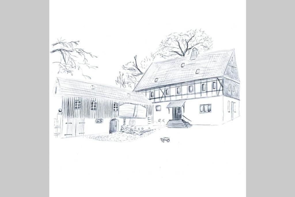 Mothsgut - Moderne Ferienwohnung Auf Dem Bauernhof Im Erzgebirge Oelsnitz  Exterior foto